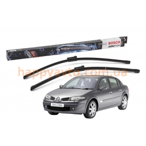 Комплект дворников на Renault Megane 2 2006-2009 — Bosch AeroTwin